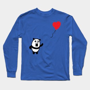 Panda Balloon - Banksy Tribute Long Sleeve T-Shirt